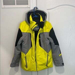 Obermeyer Yellow and Gray ski snow winter jacket